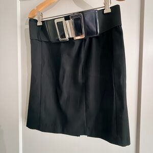 Maurices Black Mini Skirt with Bold Belt